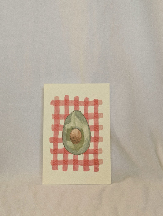 an avocado - art print.