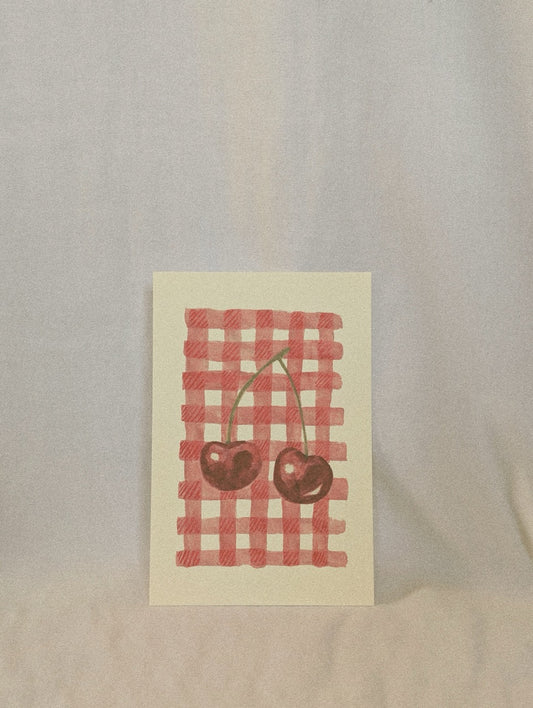 cherries - art print.