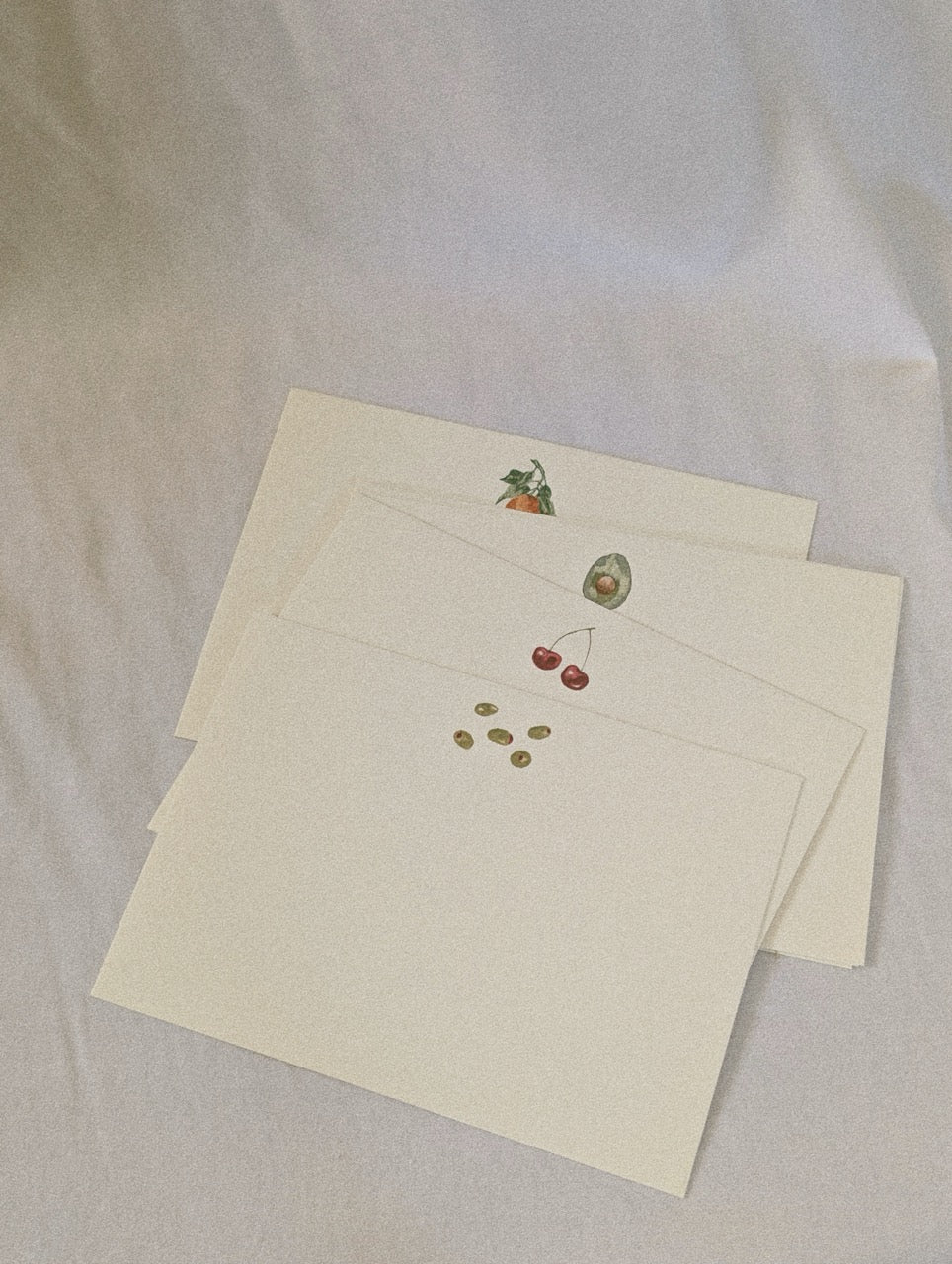 slow mornings at the farmers market - notecard set.