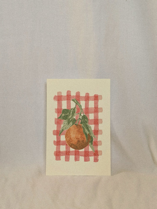 an orange - art print.