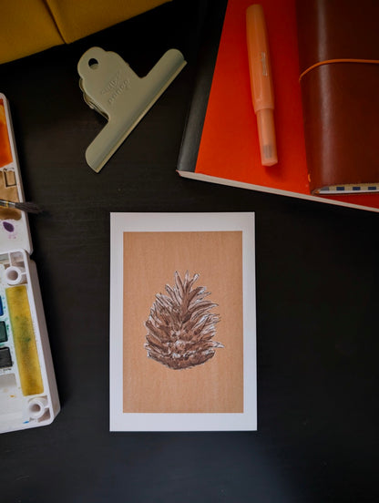 enchanted pinecone - postcard.