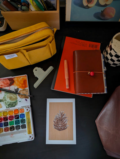 enchanted pinecone - postcard.