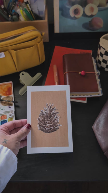 enchanted pinecone - postcard.
