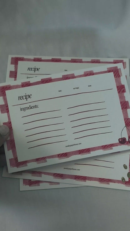 slow mornings at the farmers market - recipe card set.