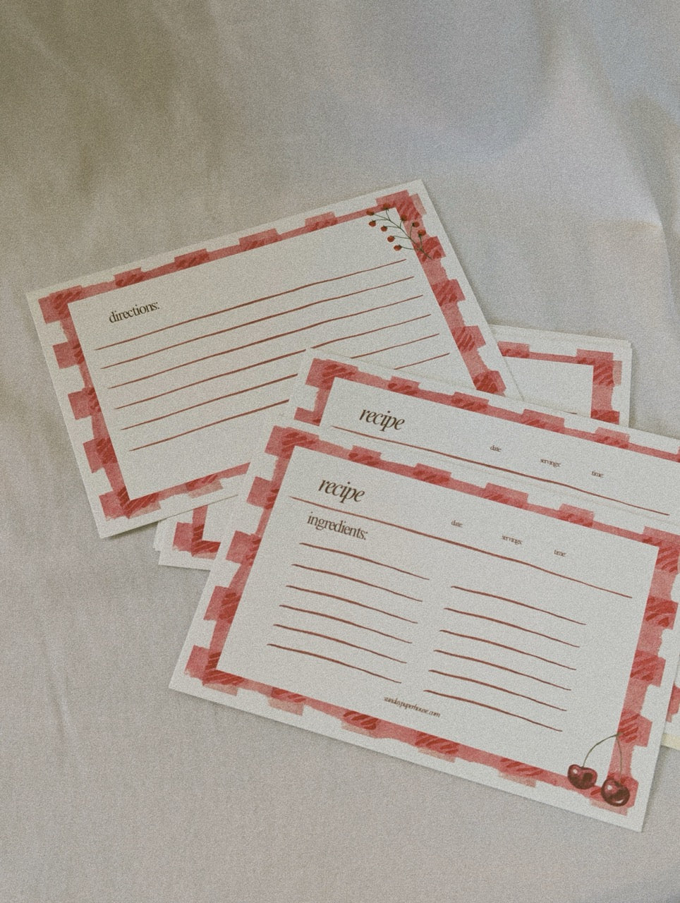 slow mornings at the farmers market - recipe card set.