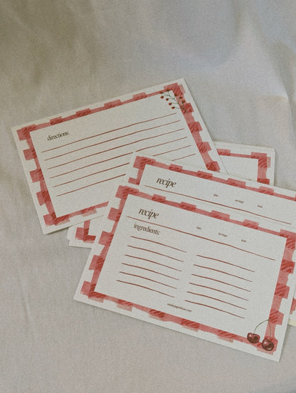 slow mornings at the farmers market - recipe card set.