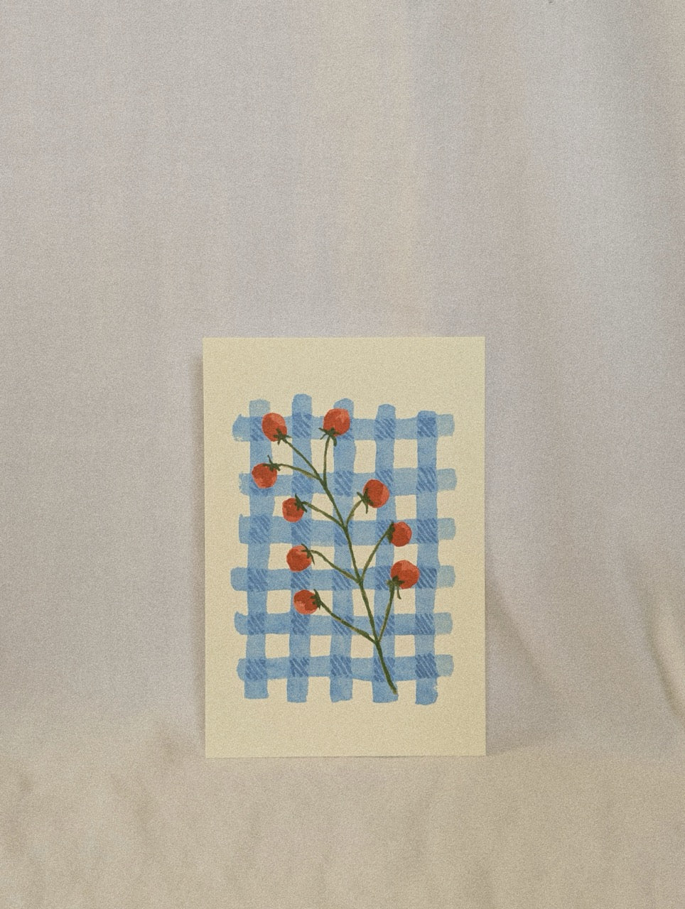 tomatoes on the vine - art print.